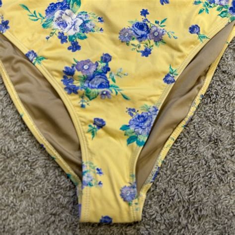 Weworewhat Swim New Weworewhat Golden Hour Floral High Rise Bikini Bottom Large Poshmark