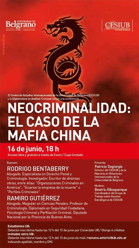 Neocriminalidad El Caso De La Mafia China Universidad De Belgrano