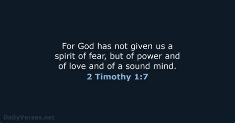 2 Timothy 1:7 - Bible verse (NKJV) - DailyVerses.net