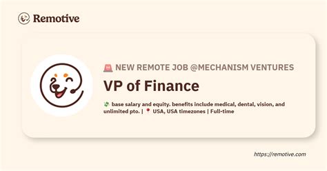 hiring vp  finance  mechanism ventures