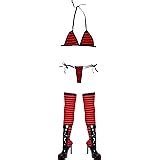 Amazon Sexy Pc Stripped Bra Set One Size Pink And Blue Adult Exotic Lingerie Sets