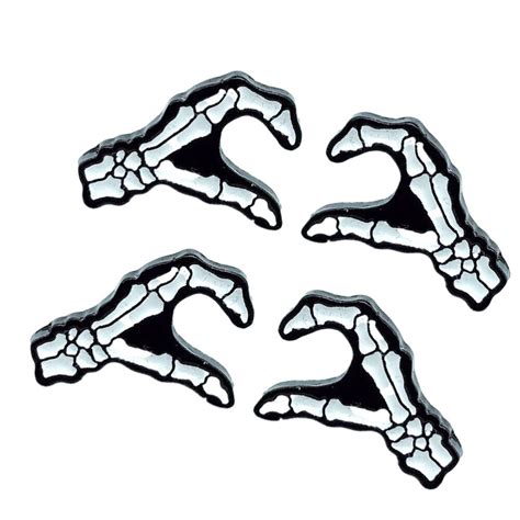 2 Sets4pcs Skeleton Lapel Pin Creative Gesture Brooch Badge Ebay