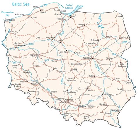 Map of Poland - Cities and Roads - GIS Geography