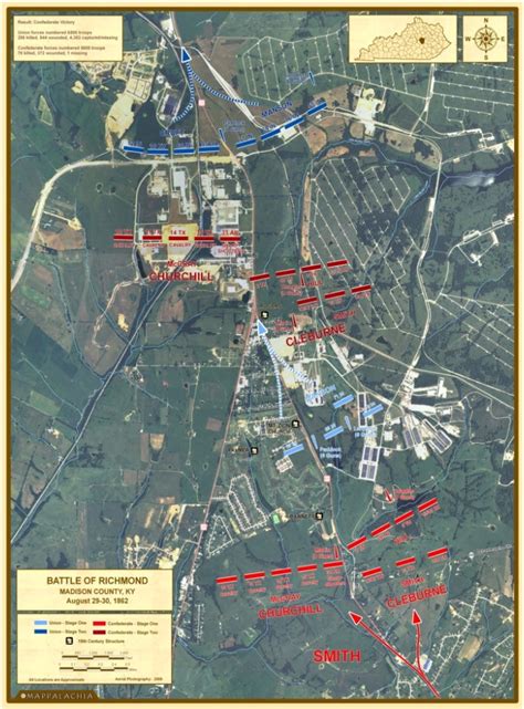 CIVIL WAR - BATTLE OF RICHMOND KENTUCKY- 1862 Map by Mappalachia ...