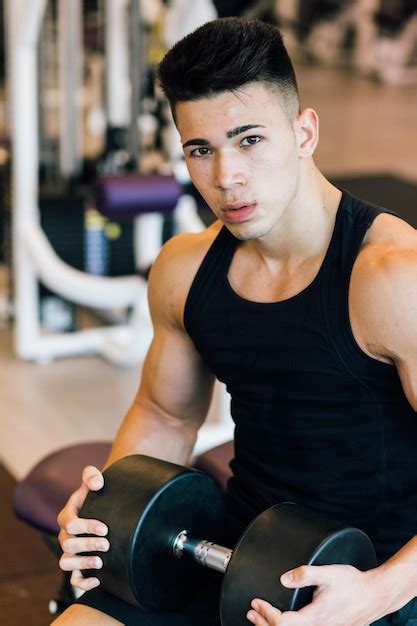 Premium Photo Young Adult Man Working Out