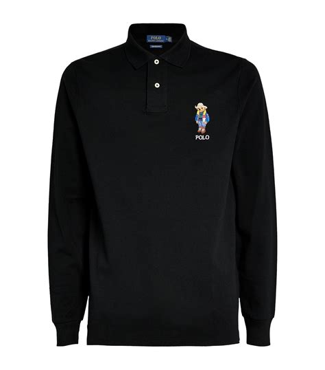 Polo Ralph Lauren Black Polo Bear Polo Shirt Harrods Uk