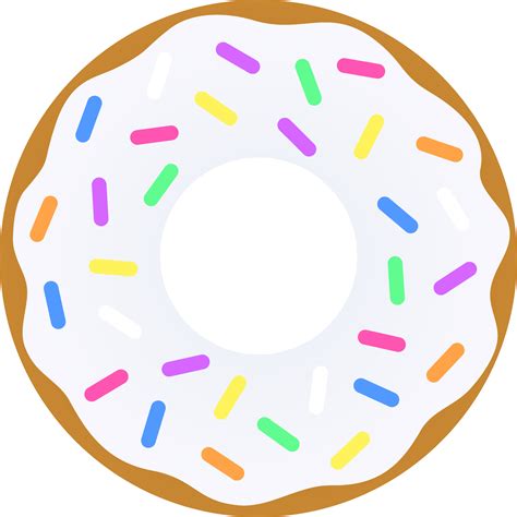 Vanilla Donut With Sprinkles Free Clip Art