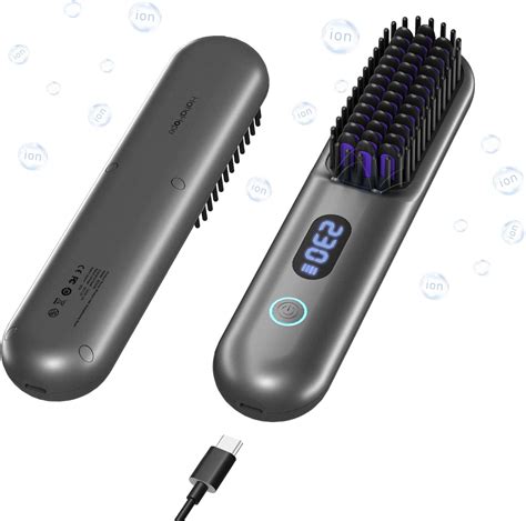 Amazon Cordless Straightening Brush Hot Comb For Women Usb Rechargeable Lightweight Mini