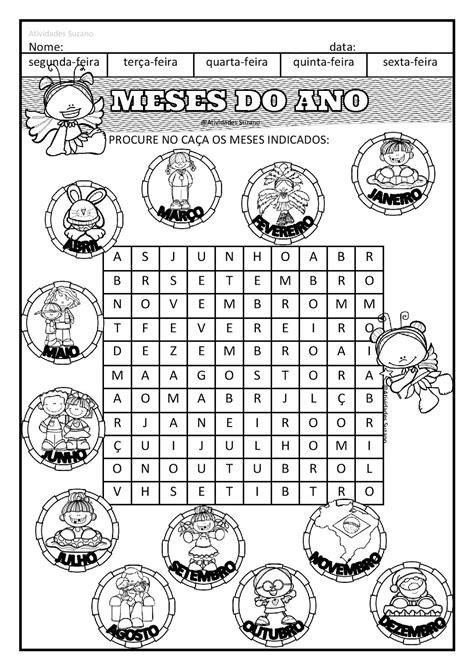 Atividade Meses Do Ano 1 Ano