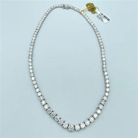 14K Gold Diamond Necklace | Live and Online Auctions on HiBid.com