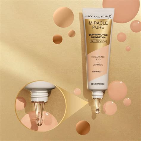 Max Factor Miracle Pure Skin Improving Foundation Spf30 Make Up Pro