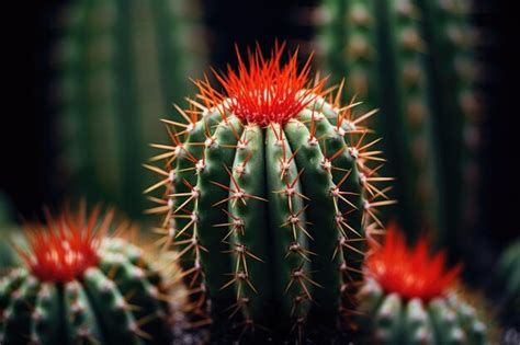 Premium Ai Image Cactus Close Up