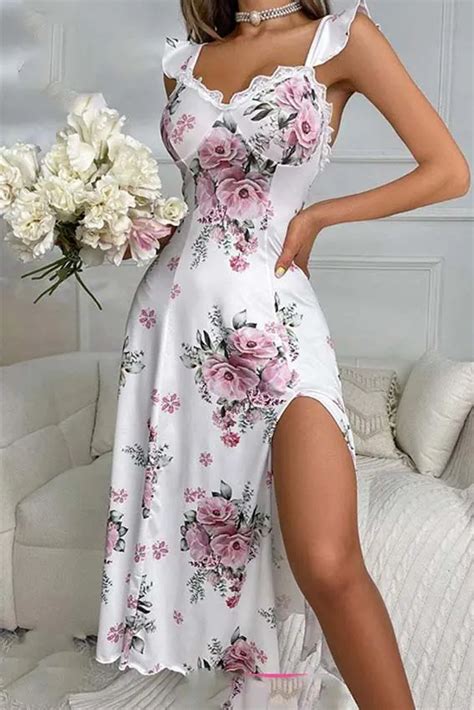 White Floral Lingerie Adam Store