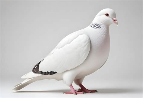 Premium Photo White Pigeon In White Background