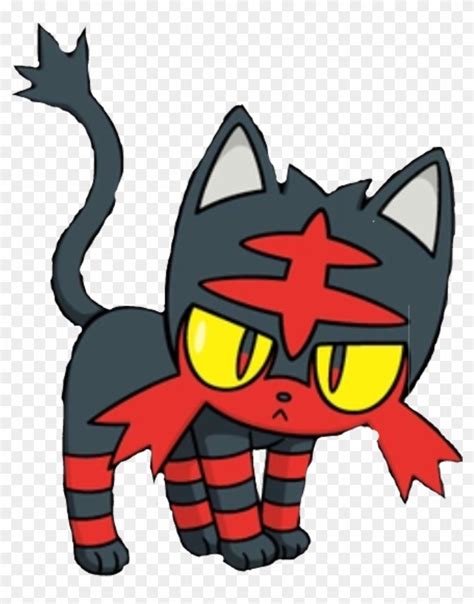 Pokemon Solyluna Litten Onosecomosellamaba Black And Red Cat