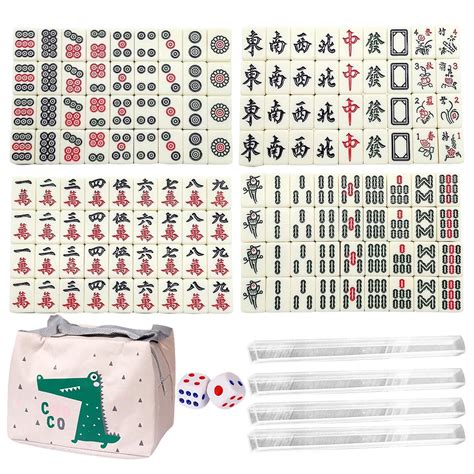 Buy Ruliyeefu Chinese Mahjong Game Set Mini Melamine Tiles Travel