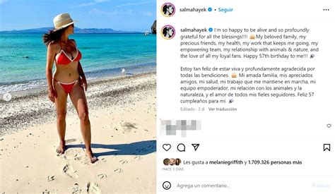 La foto de Salma Hayek en bikini con la que cuesta creer que tiene 57 años Foto 1 de 10