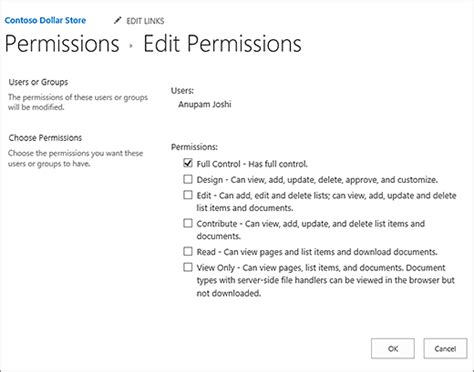 Customize permissions for a SharePoint list or library - Microsoft Support
