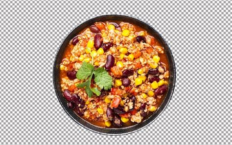 Premium PSD Chili Con Carne With Beef Red Beans Paprika Corn And Hot Pepp