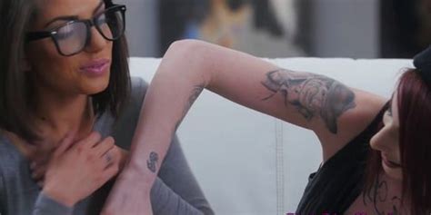 Inked Lesbian Redhead Scissors Her Classmate Tnaflix