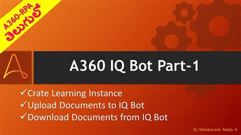 20 Automation Anywhere A360 Iq Bot Part 1 Youtube