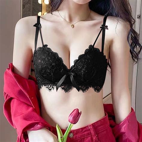Hcuribad Push Up Bras For Women New Women S Sexy Lingerie Lace Embroidery Push Up No Steel