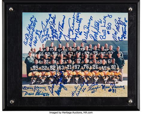 1966 Green Bay Packers Team Signed Photograph Autographs Lot