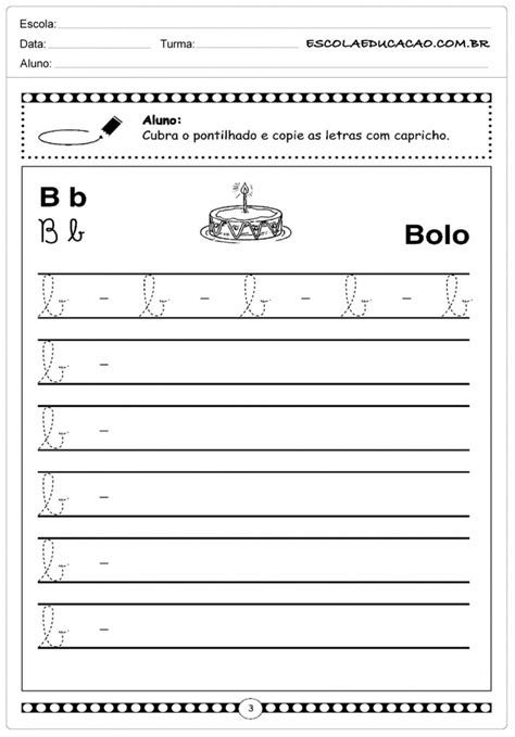 B Maiúsculo Cursivo - Alfabeto Cursivo Para Imprimir - Alfabeto Completo - Escola Educação