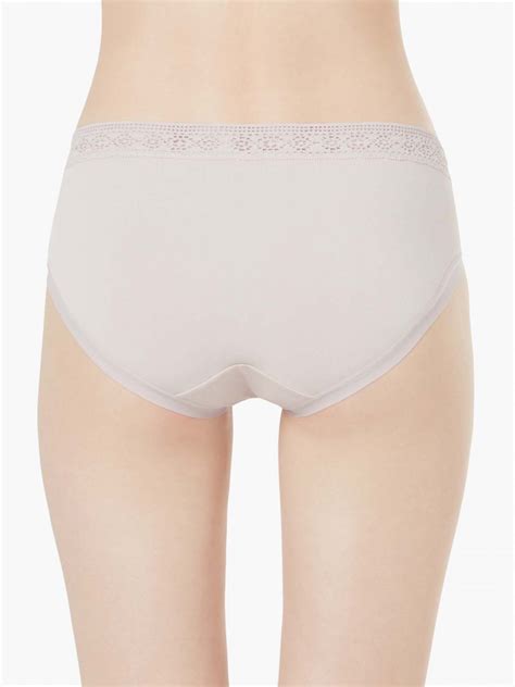 BF Lace Trimmed Low rise Brief Beige SATAMI Lingerie 蕾絲邊低腰內褲 玉 SATAMI 網上商店