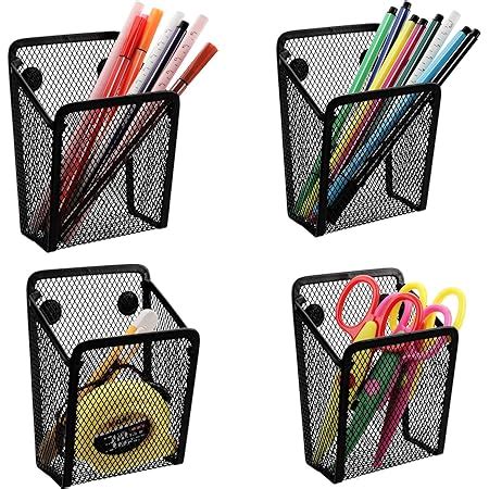 Amazon Mygift Magnetic Storage Basket Organizer Silver Wire