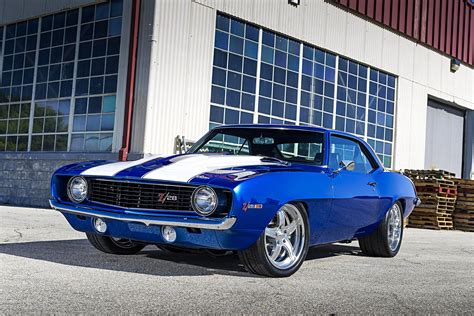 An All Time Great Classics Blue Chevy Camaro Boasting Classic White