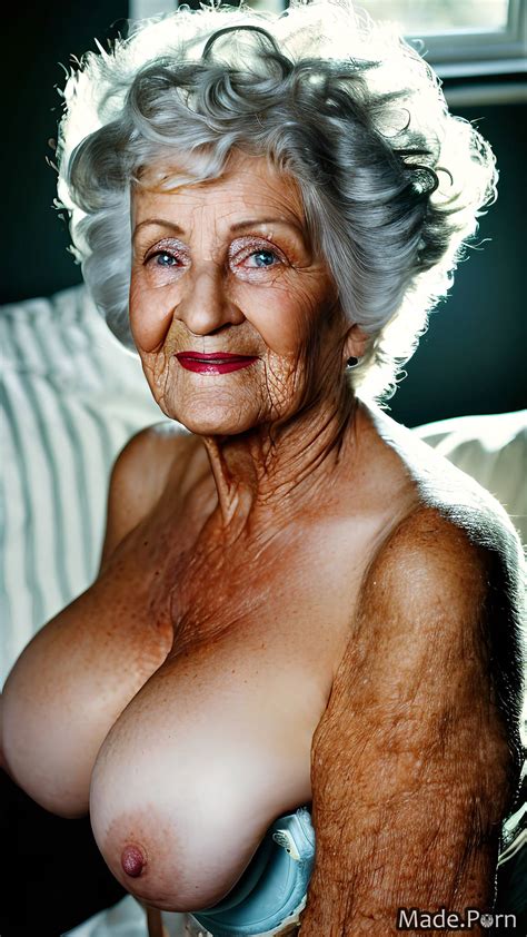 Porn Image Of Big Tits Gigantic Boobs Saggy Tits White Hair Made Woman Created By AI