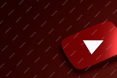 Premium Photo | Youtube logo 3d render