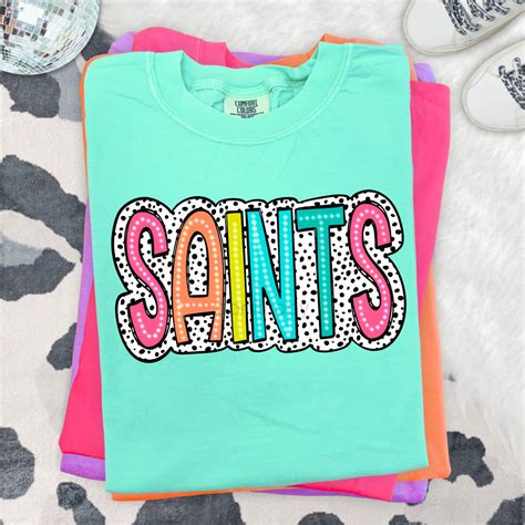 Saints Dalmatian Dots DTF Heat Transfer