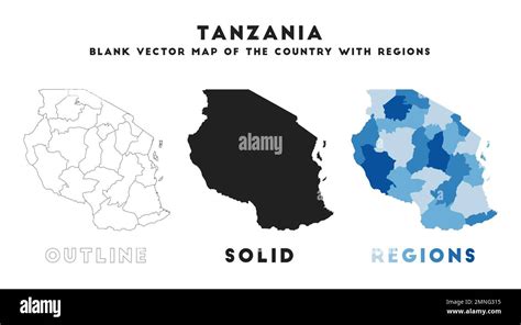 Tanzania Map Borders Of Tanzania For Your Infographic Vector Country