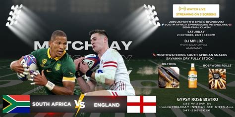 South Africa Springboks vs England Rugby World Cup Semi-Final Clash ...