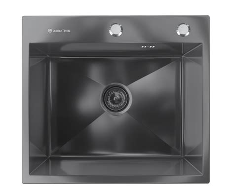 Мойка для кухни Ulgran STEEL 500x450 черный