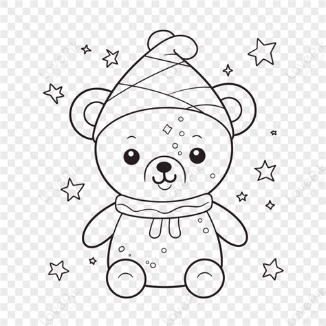 изображение милого плюшевого мишки раскраски контур эскиз рисунок ...