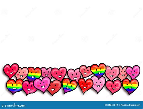 Gay Rainbow Hearts Love Valentine Stock Illustration Illustration Of Homosexual Background