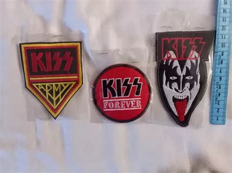 Set Parches Bordados Kiss Gene Simmons Cm Aprox Cuotas Sin Inter S