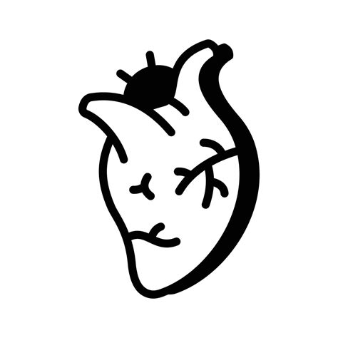 Well crafted glyph icon of human heart chamber. 68094128 Vector Art at