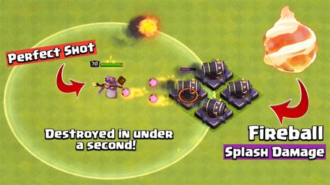 New Fireball Vs Every Max Defense Clash Of Clans Youtube