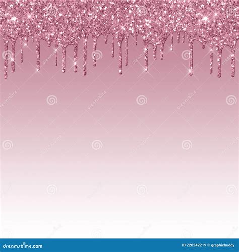 Pink Dripping Glitter Page Templates Stock Illustration Illustration