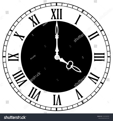 Clock Dial Face Vector Illustration Isolated On Royalty Free Stock Vector 1532030078