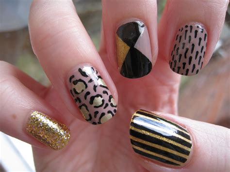 Naily Perfect Black Gold And Nude Mash Up