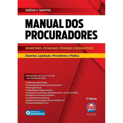 Livro Manual Dos Procuradores Edi O Juridico Em Promo O Na