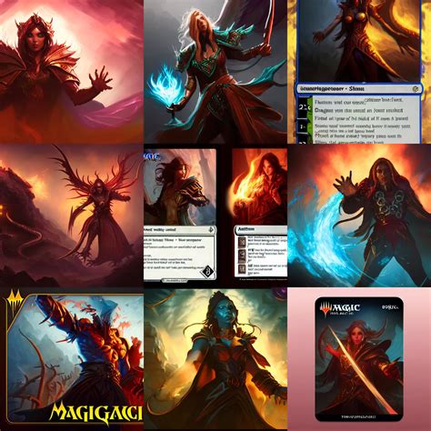 magic  gathering card artwork artstation   stable diffusion