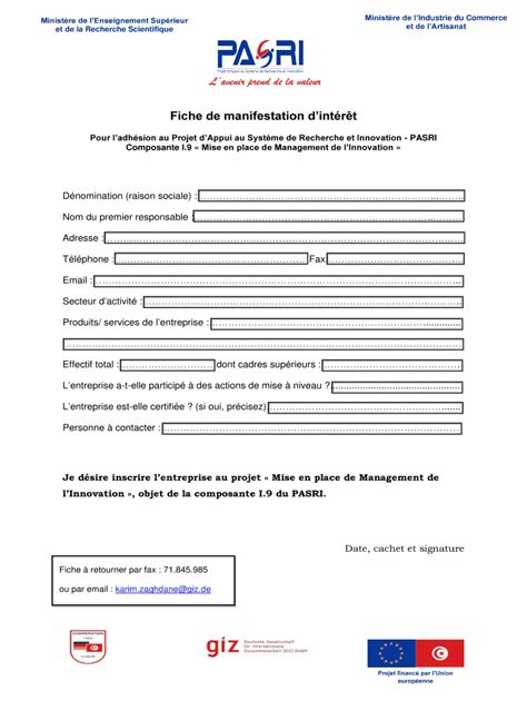 Remplissable En Ligne Pasri L Avenir Prend De La Valeur Fiche De