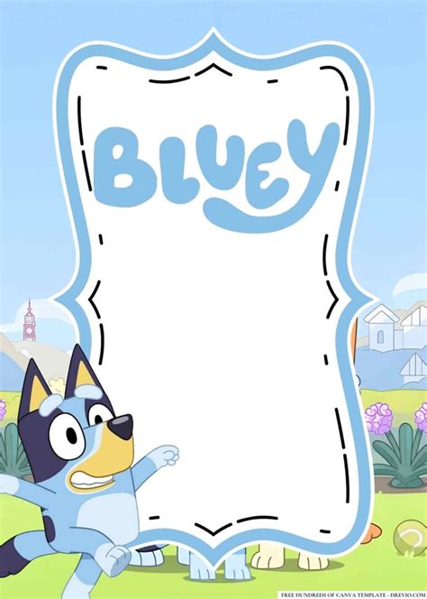 FREE Editable Bluey Birthday Invitations