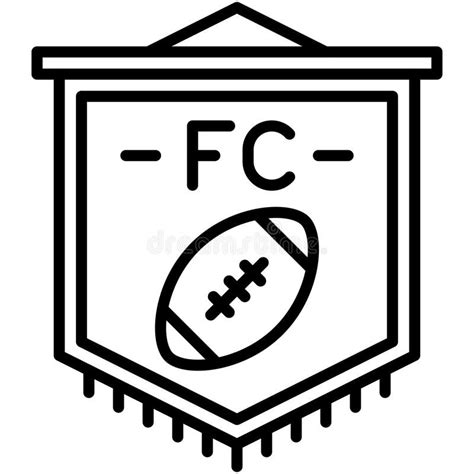 Sports Club Flag Icon High School Related Vector Illustration Stock
